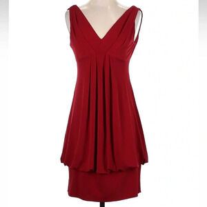 Eliza J New York Red Sleeveless Bubble Hem Cocktail Dress Size 4 Small